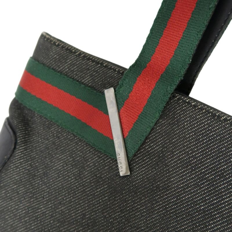 GUCCI Sherry Line Tote Bag, GG Canvas, Grey, With Dust Bag