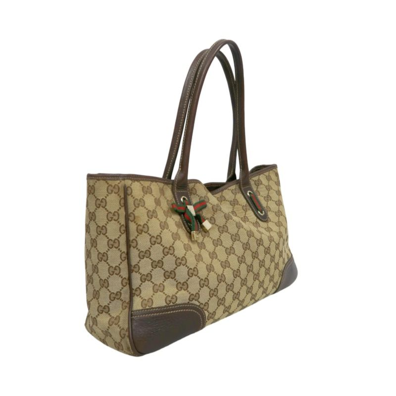 GUCCI Tote Bag, GG Canvas, Beige