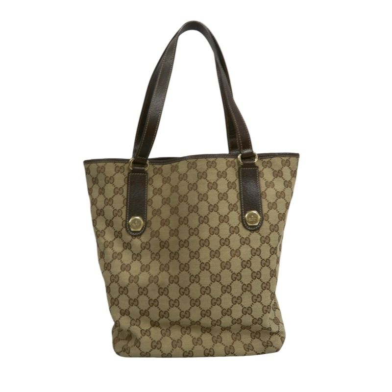 GUCCI GG Canvas Tote Bag Beige