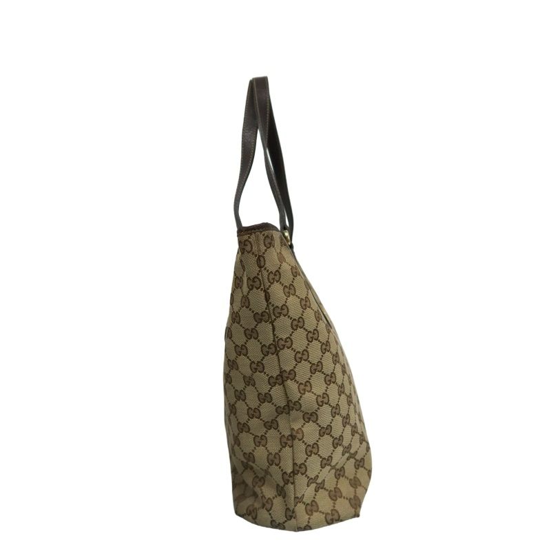 GUCCI GG Canvas Tote Bag Beige