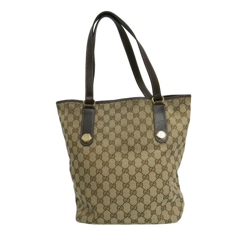GUCCI GG Canvas Tote Bag Beige