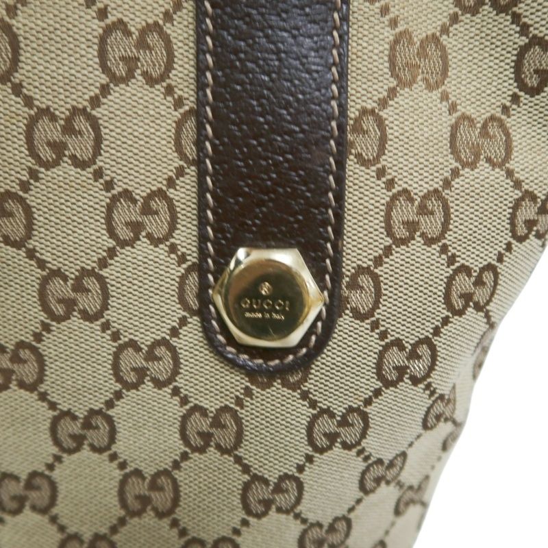 GUCCI GG Canvas Tote Bag Beige