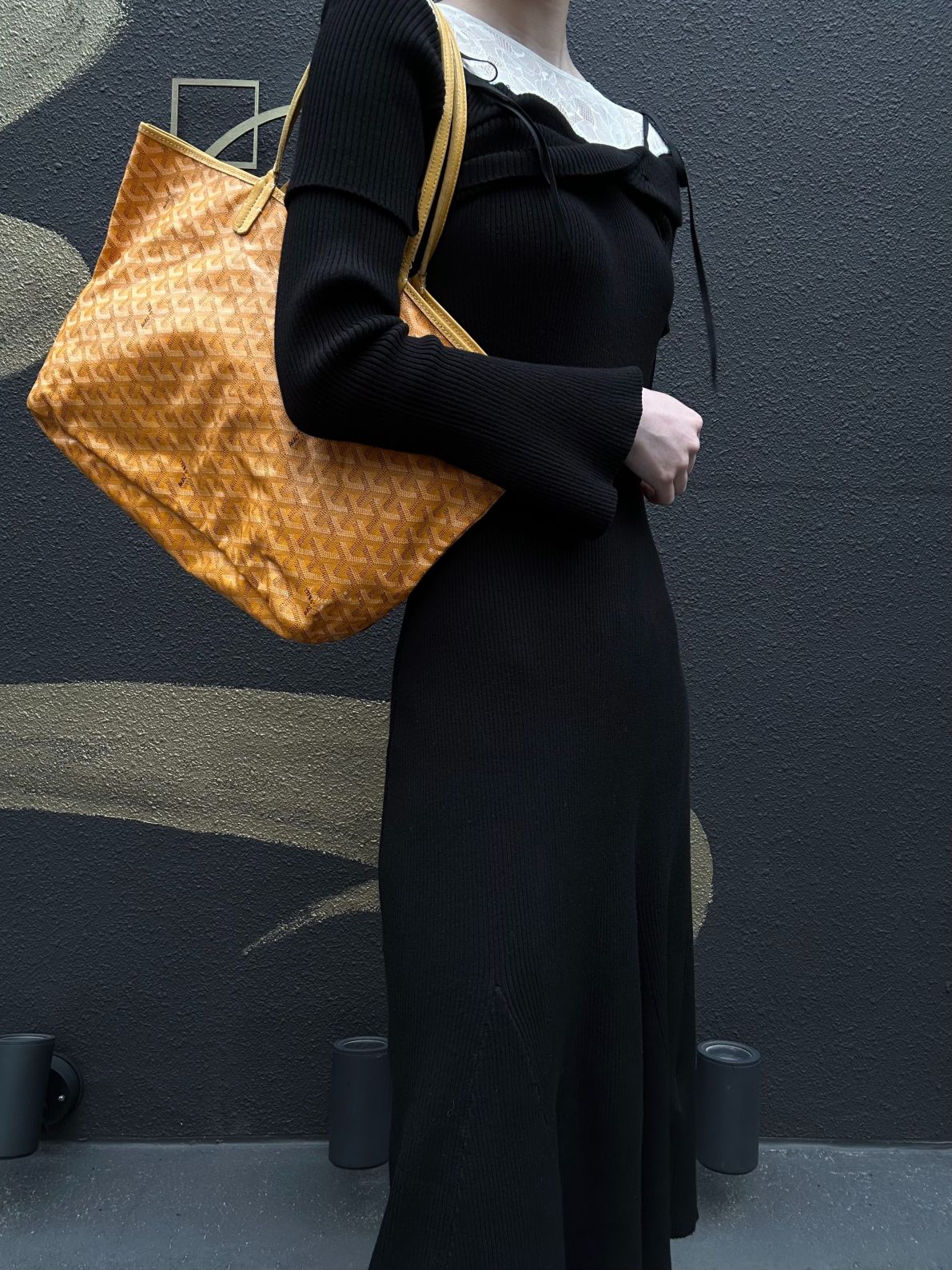 GOYARD Saint Louis GM Tote Bag Pvc Yellow With Pouch