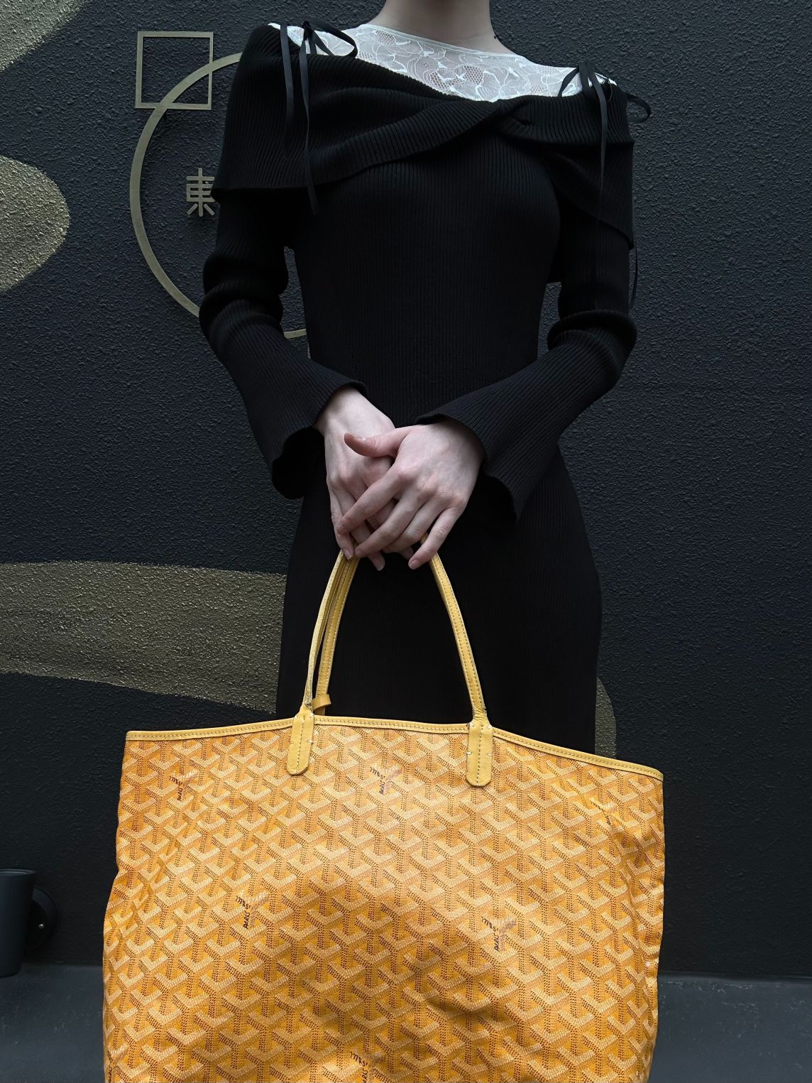 GOYARD Saint Louis GM Tote Bag Pvc Yellow With Pouch
