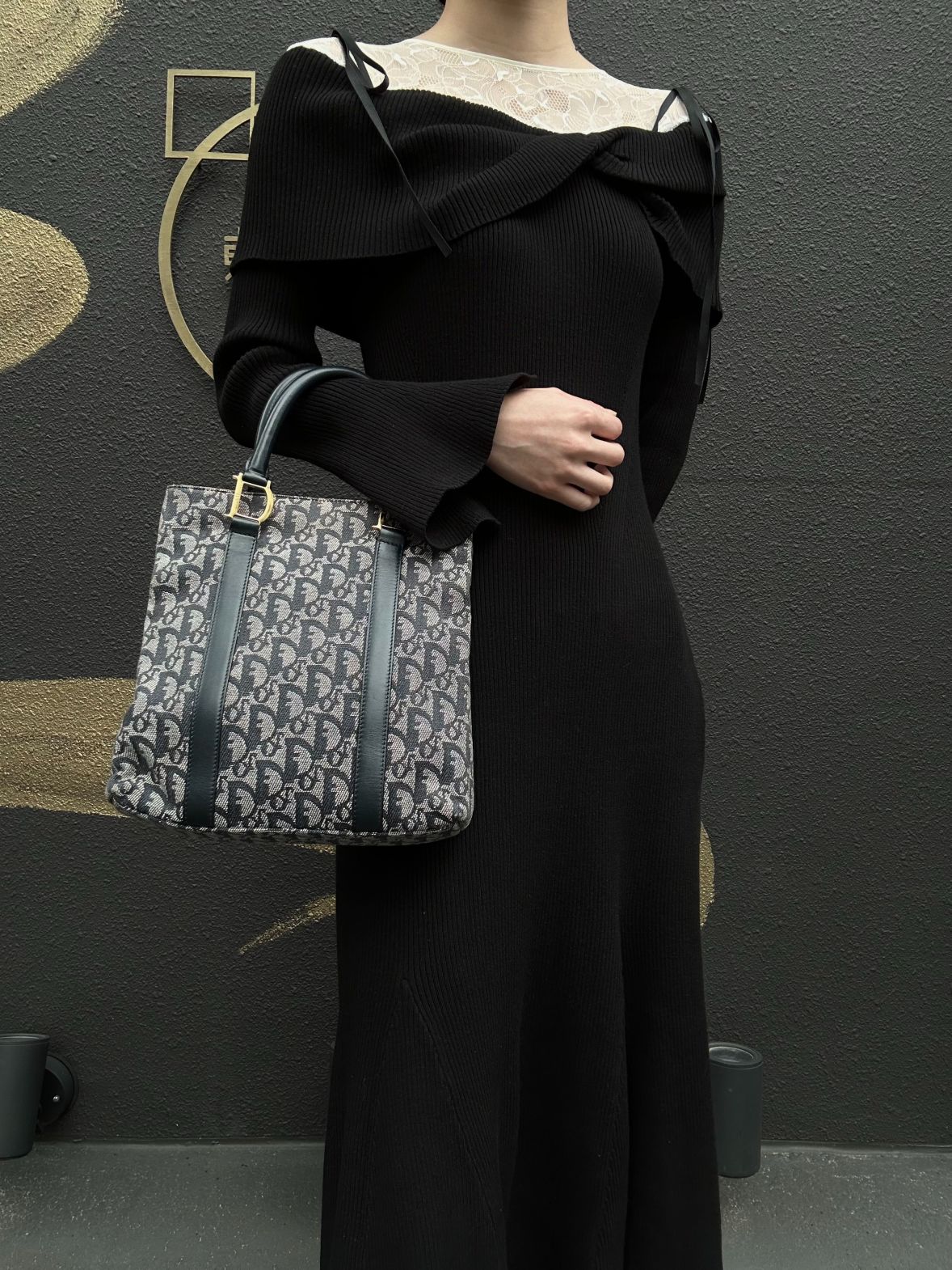 DIOR Trotter Tote Bag Navy