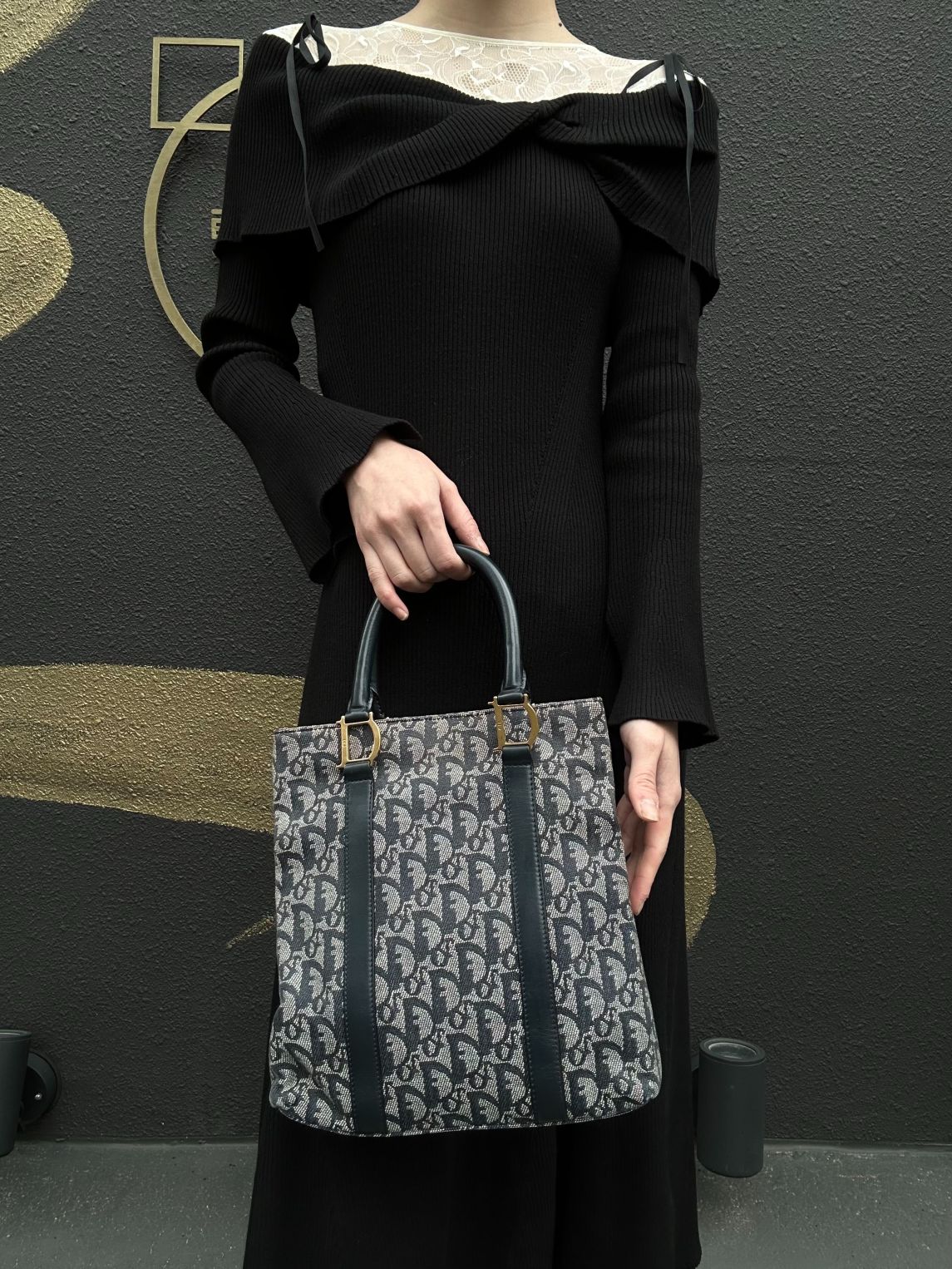 DIOR Trotter Tote Bag Navy