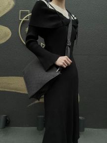 GUCCI GG Canvas Shoulder Bag Black