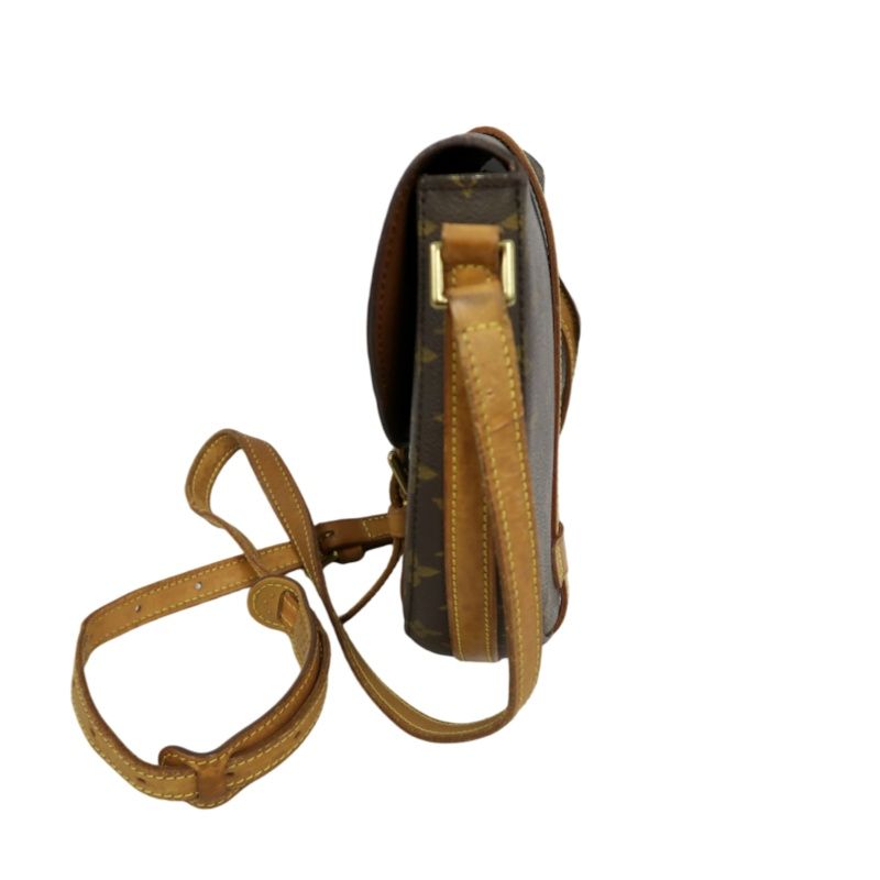LOUIS VUITTON Monogram Chantilly PM Shoulder Bag PVC Leather Brown Gold Hardware