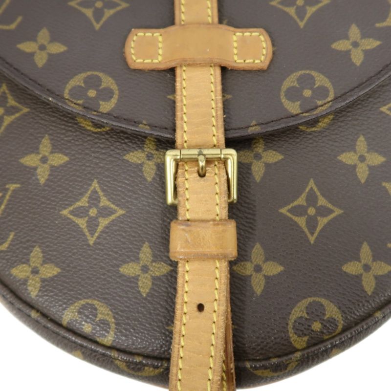 LOUIS VUITTON Monogram Chantilly PM Shoulder Bag PVC Leather Brown Gold Hardware