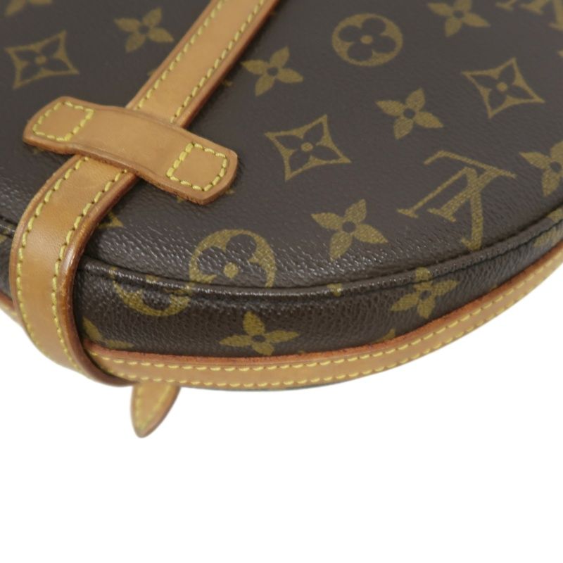 LOUIS VUITTON Monogram Chantilly PM Shoulder Bag PVC Leather Brown Gold Hardware