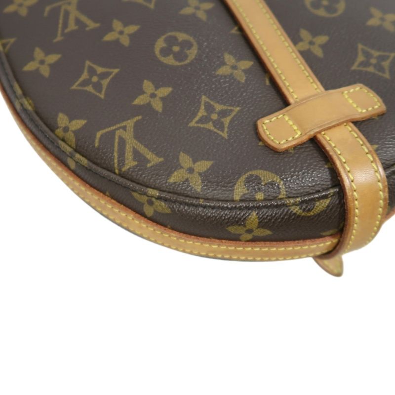 LOUIS VUITTON Monogram Chantilly PM Shoulder Bag PVC Leather Brown Gold Hardware