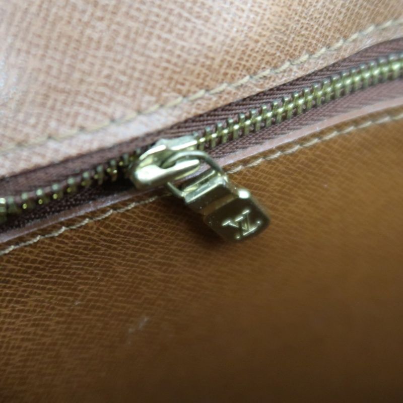 LOUIS VUITTON Monogram Chantilly PM Shoulder Bag PVC Leather Brown Gold Hardware