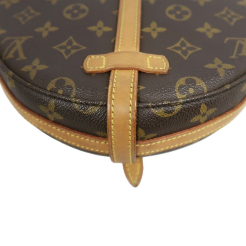 LOUIS VUITTON Monogram Chantilly PM Shoulder Bag PVC Leather Brown Gold Hardware