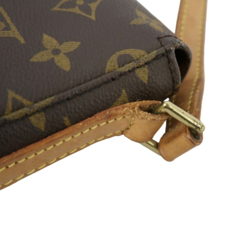 LOUIS VUITTON Monogram Chantilly PM Shoulder Bag PVC Leather Brown Gold Hardware