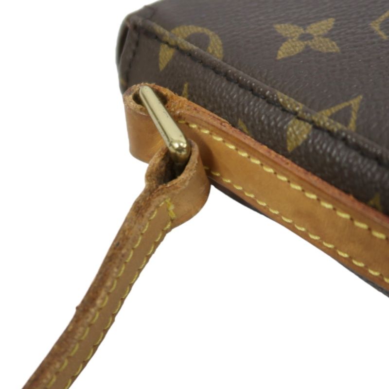 LOUIS VUITTON Monogram Chantilly PM Shoulder Bag PVC Leather Brown Gold Hardware