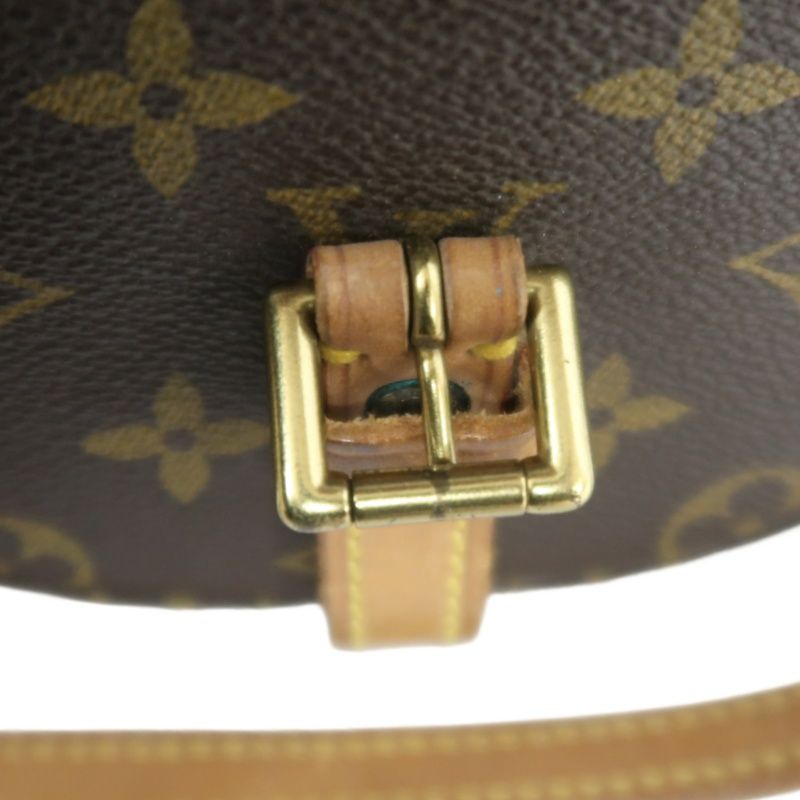 LOUIS VUITTON Monogram Chantilly PM Shoulder Bag PVC Leather Brown Gold Hardware