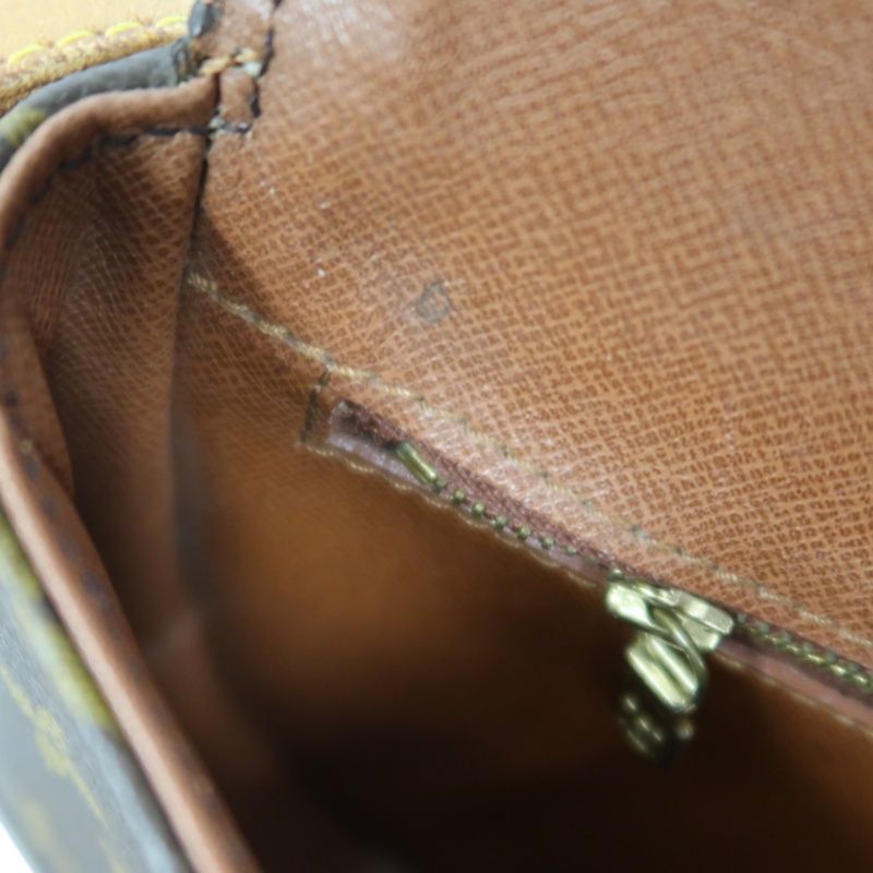 LOUIS VUITTON Monogram Chantilly PM Shoulder Bag PVC Leather Brown Gold Hardware