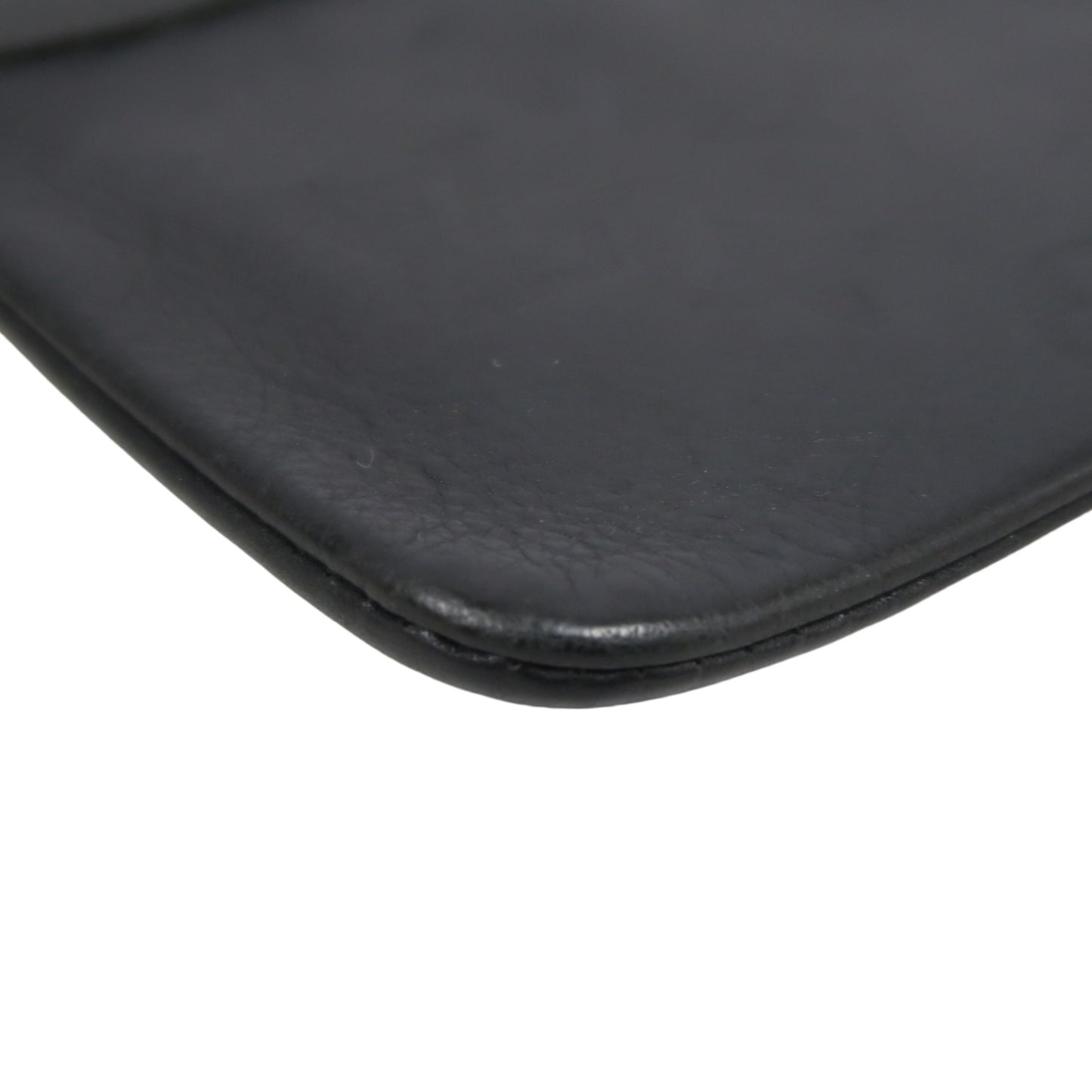 LOUIS VUITTON Discovery Pochette Shadow Clutch Bag Leather Black