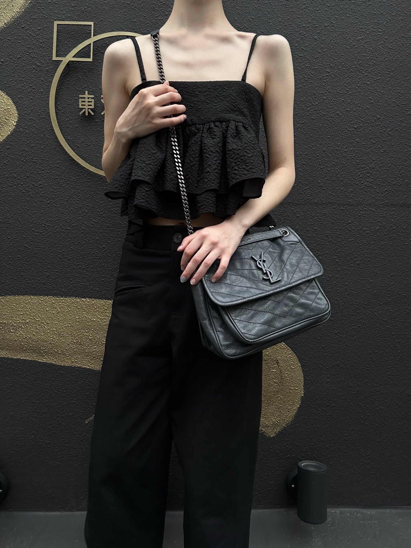 YSL Grey NIKI Medium