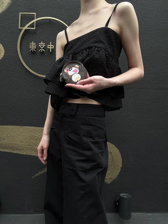 LOUIS VUITTON x Takashi Murakami Monogram Panda Porte Monnaie Rond Coin Purse PVC Leather Brown Multicolor Gold Zipper Hardware