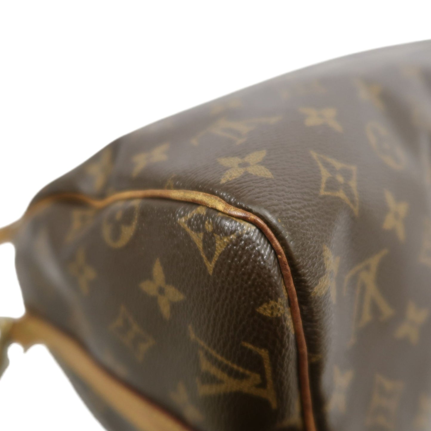 LOUIS VUITTON LV Nano Speedy Monogram Canvas With Shoulder Strap Handbag Brown PVC