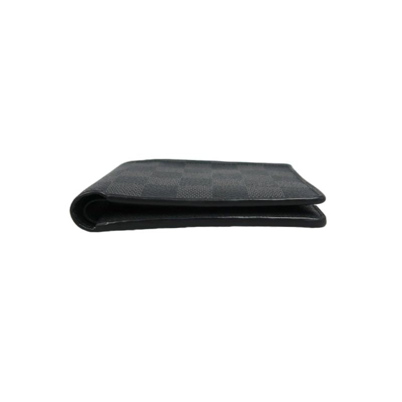 LOUIS VUITTON Portefeuille Damier Graphite Bifold Wallet Black Checkerboard PVC