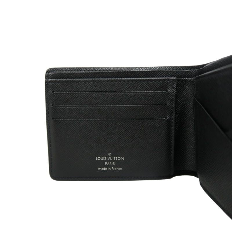 LOUIS VUITTON Portefeuille Damier Graphite Bifold Wallet Black Checkerboard PVC