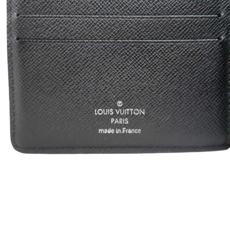 LOUIS VUITTON Portefeuille Damier Graphite Bifold Wallet Black Checkerboard PVC