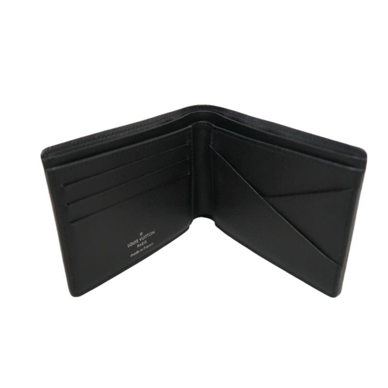 LOUIS VUITTON Portefeuille Damier Graphite Bifold Wallet Black Checkerboard PVC