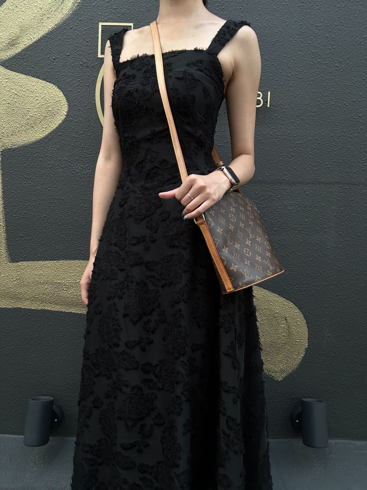 LOUIS VUITTON Monogram Drouot Shoulder Bag  Brown