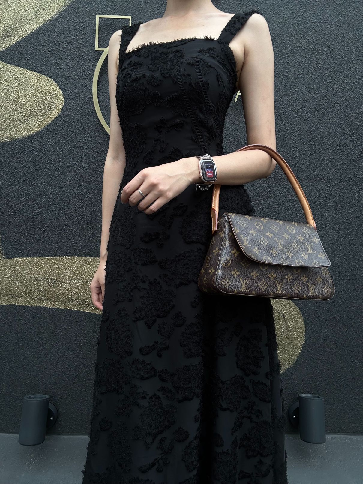 LOUIS VUITTON Monogram Mini Looping Shoulder Bag  Gold Hardware