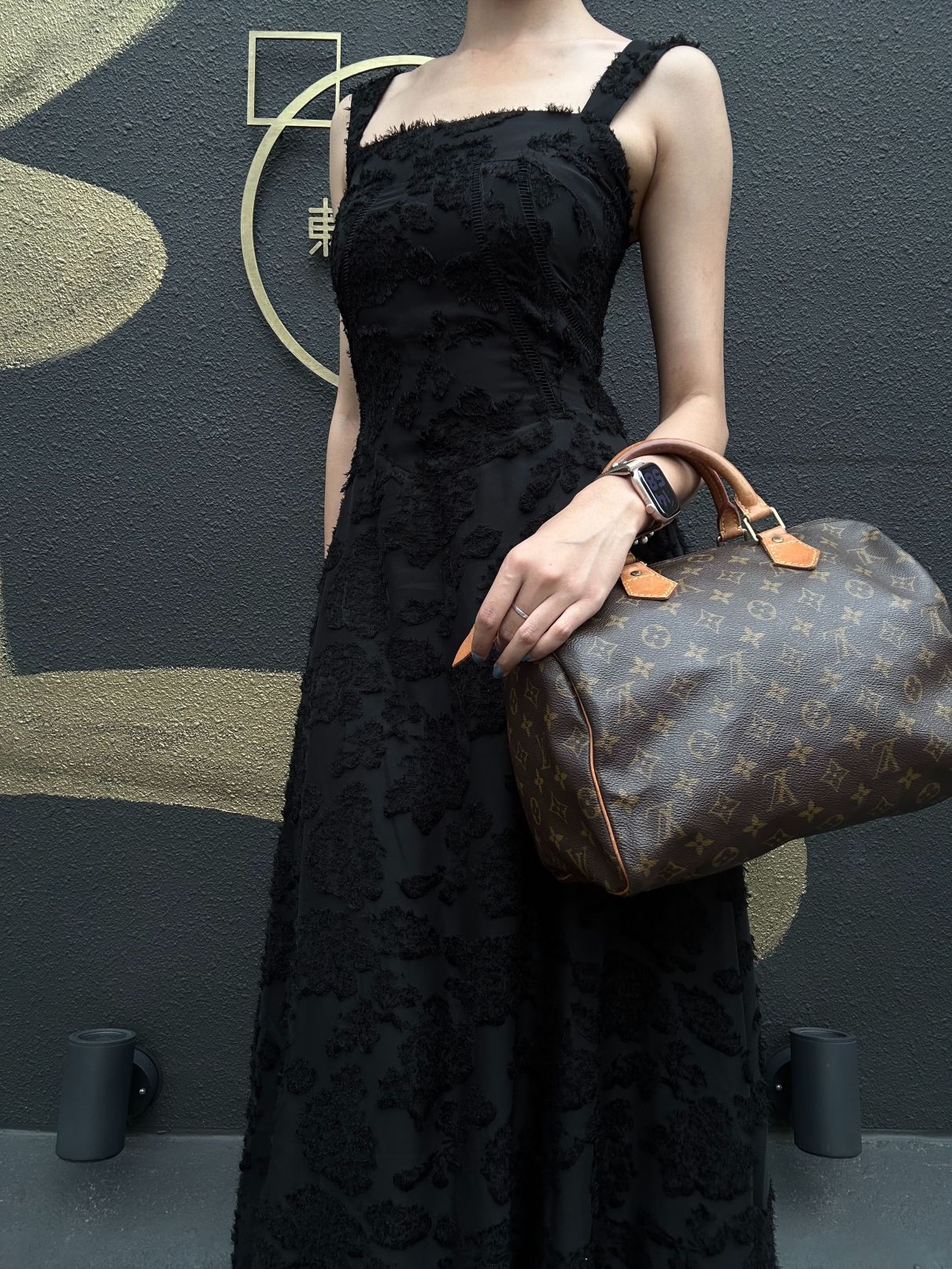 LOUIS VUITTON Monogram Speedy 30 Handbag Gold Hardware brown Cadena Padlock & 2 Keys