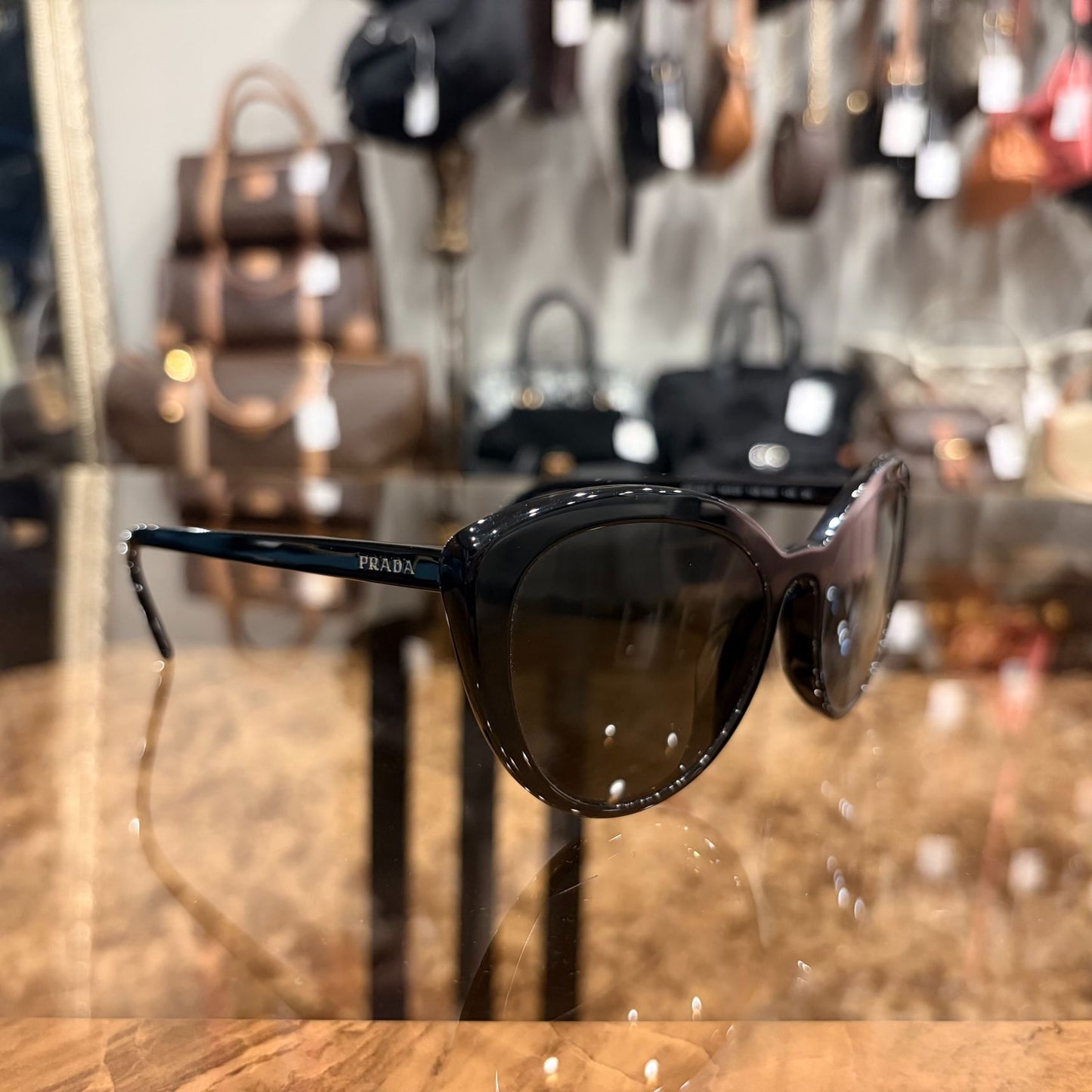 PRADA Black Resin Sunglasses, Comes With Original Case