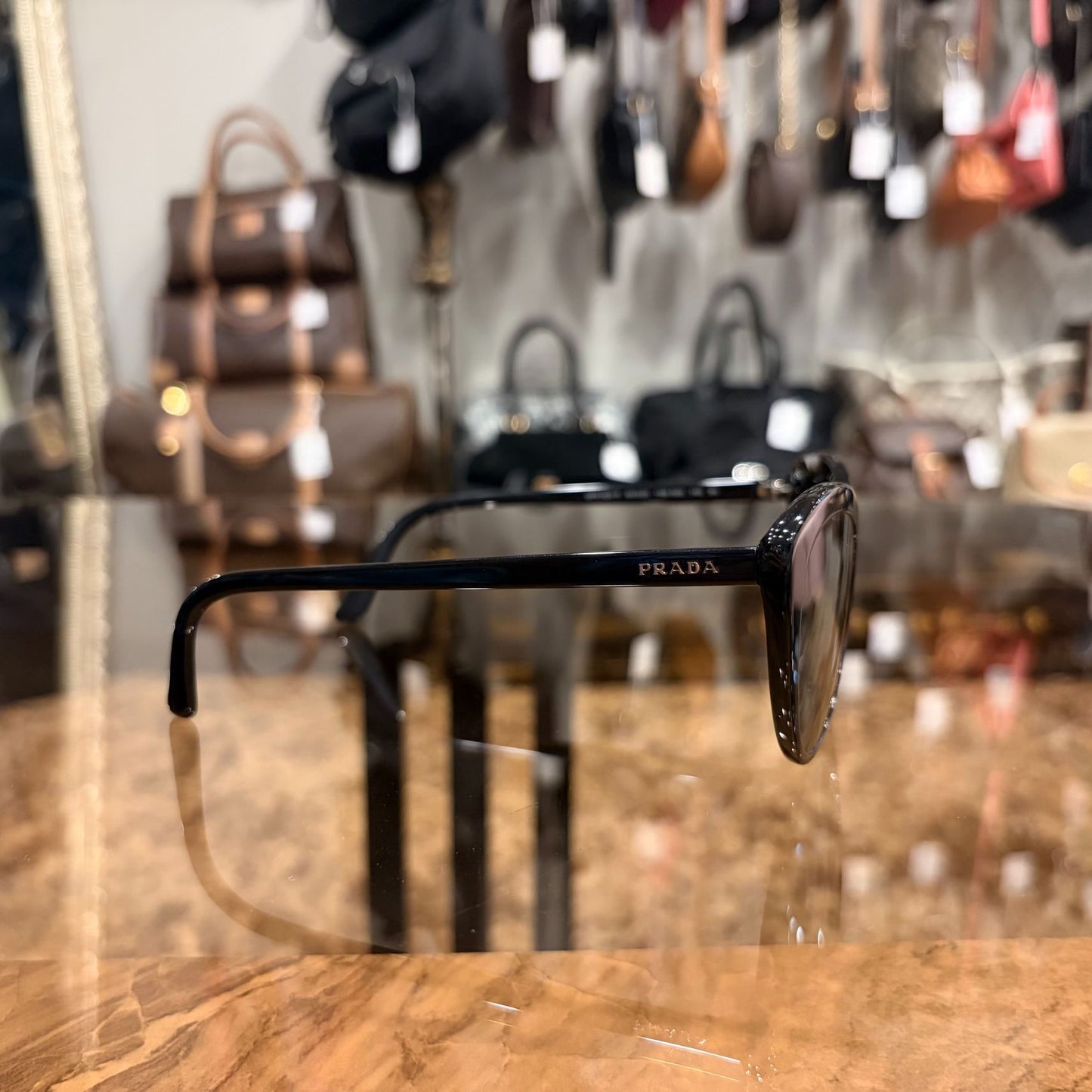 PRADA Black Resin Sunglasses, Comes With Original Case
