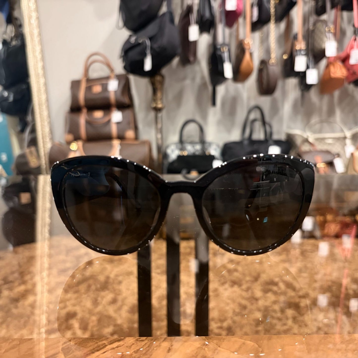 PRADA Black Resin Sunglasses, Comes With Original Case