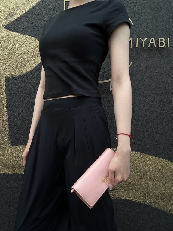 PRADA Pink PVC Long Wallet, Comes With Original Box, Dust Bag & Authenticity Card
