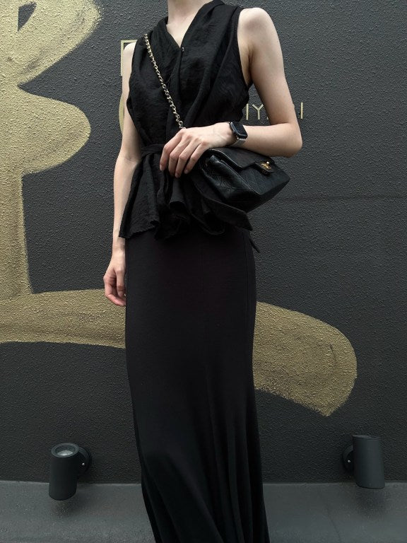 CHANEL Classic Matelasse Black Lambskin Leather CF Flap Shoulder Bag With Gold Hardware