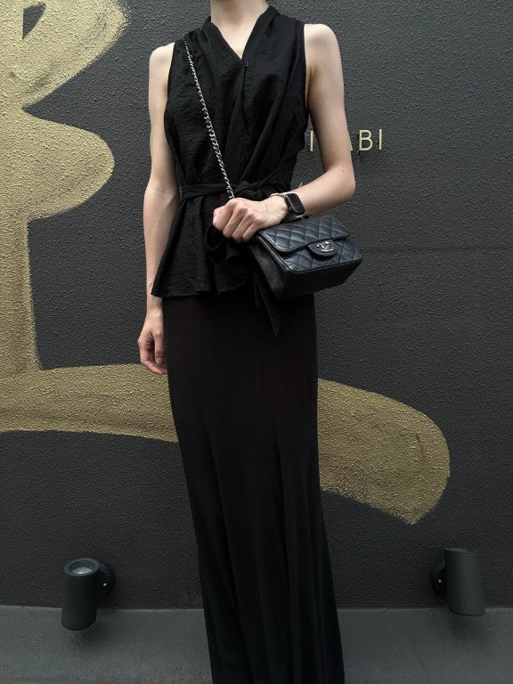 CHANEL Classic Flap Black Caviar Leather Quilted Flap Square Shoulder Bag With Silver Hardware