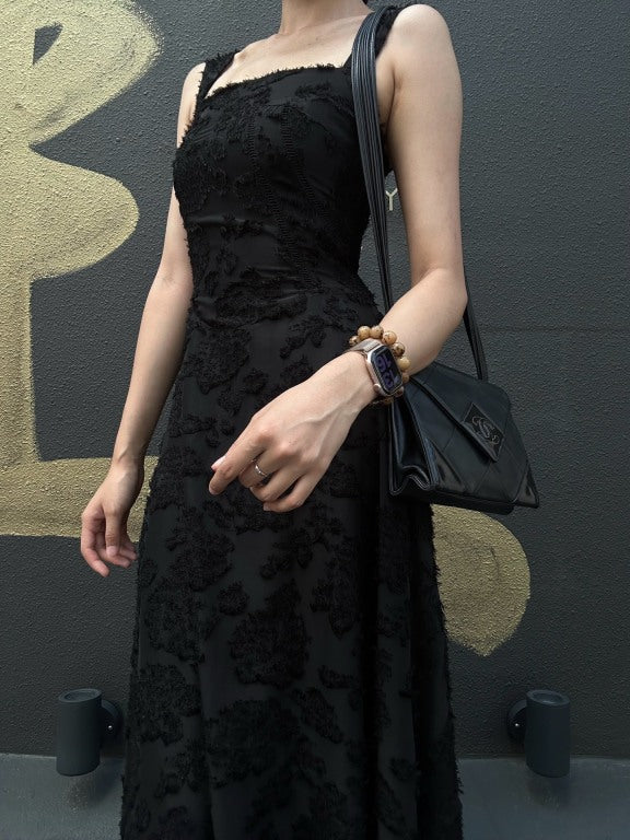 CHANEL Classic Matelasse Black Lambskin Leather Quilted Flap Crossbody Bag
