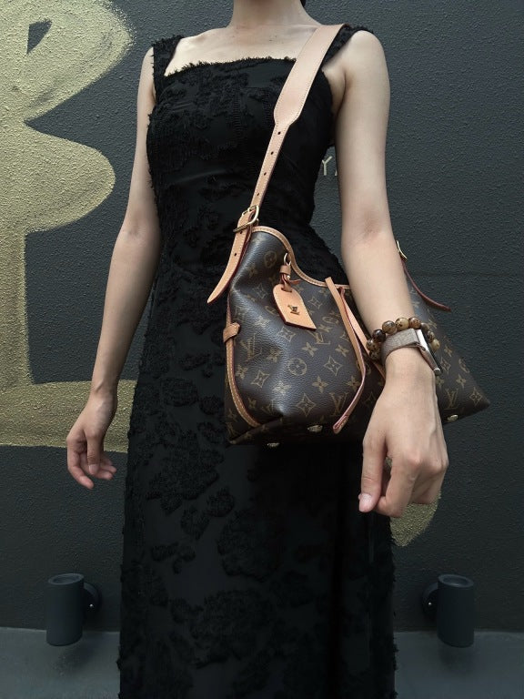 LOUIS VUITTON Monogram Canvas Brown Carryall Shoulder Bag