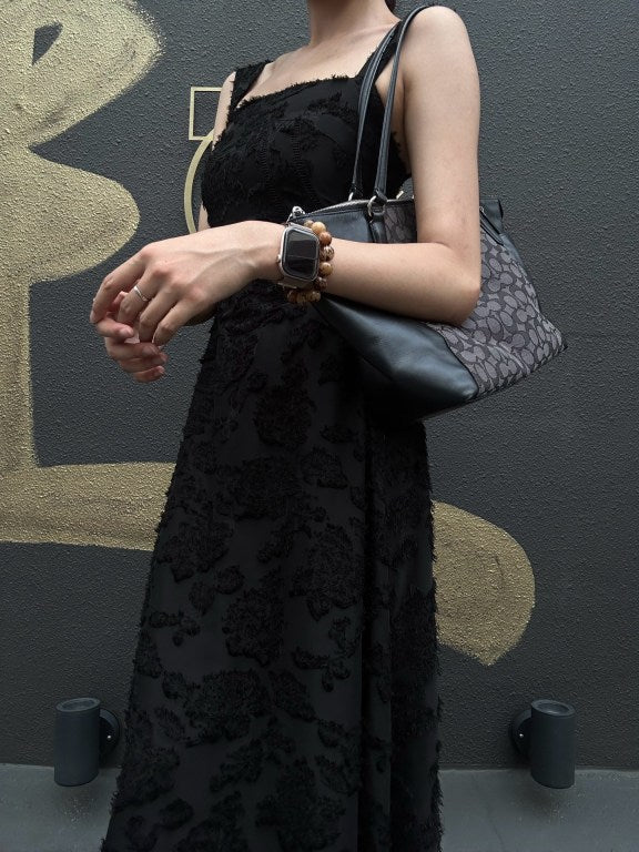 COACH Signature Canvas Tote Shoulder Bag black