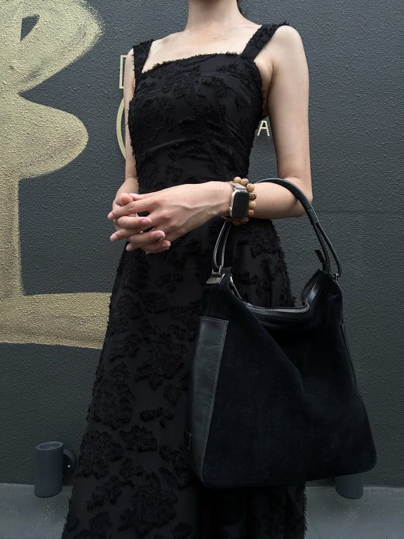 GUCCI Suede Underarm Shoulder Bag Black With Dust Bag