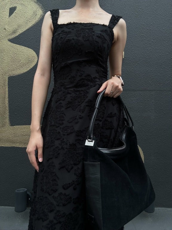 GUCCI Suede Underarm Shoulder Bag Black With Dust Bag