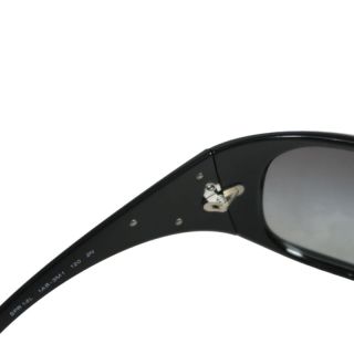 PRADA Sunglasses Eyewear 　 Black Frame Gradient Gray Lens Shield Mask Style  Case