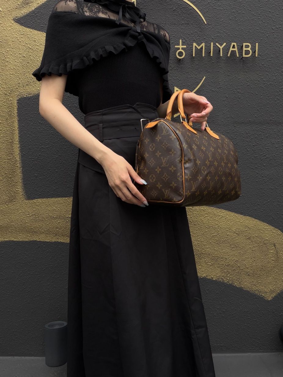 LOUIS VUITTON Speedy 30 Monogram Handbag PVC Brown