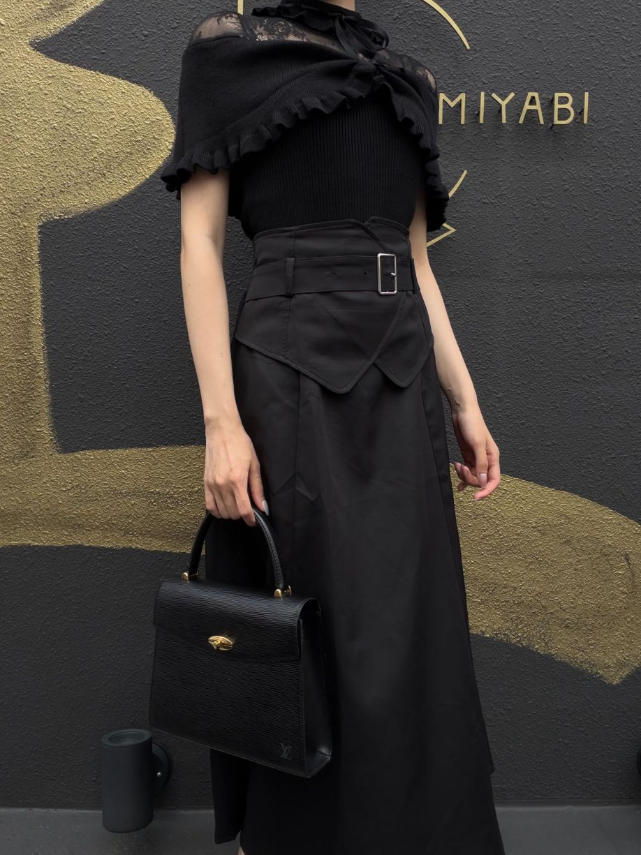 LOUIS VUITTON Marzelle Epi Leather Handbag Black Calfskin Gold Hardware Luxury Classic Elegant Work Bag