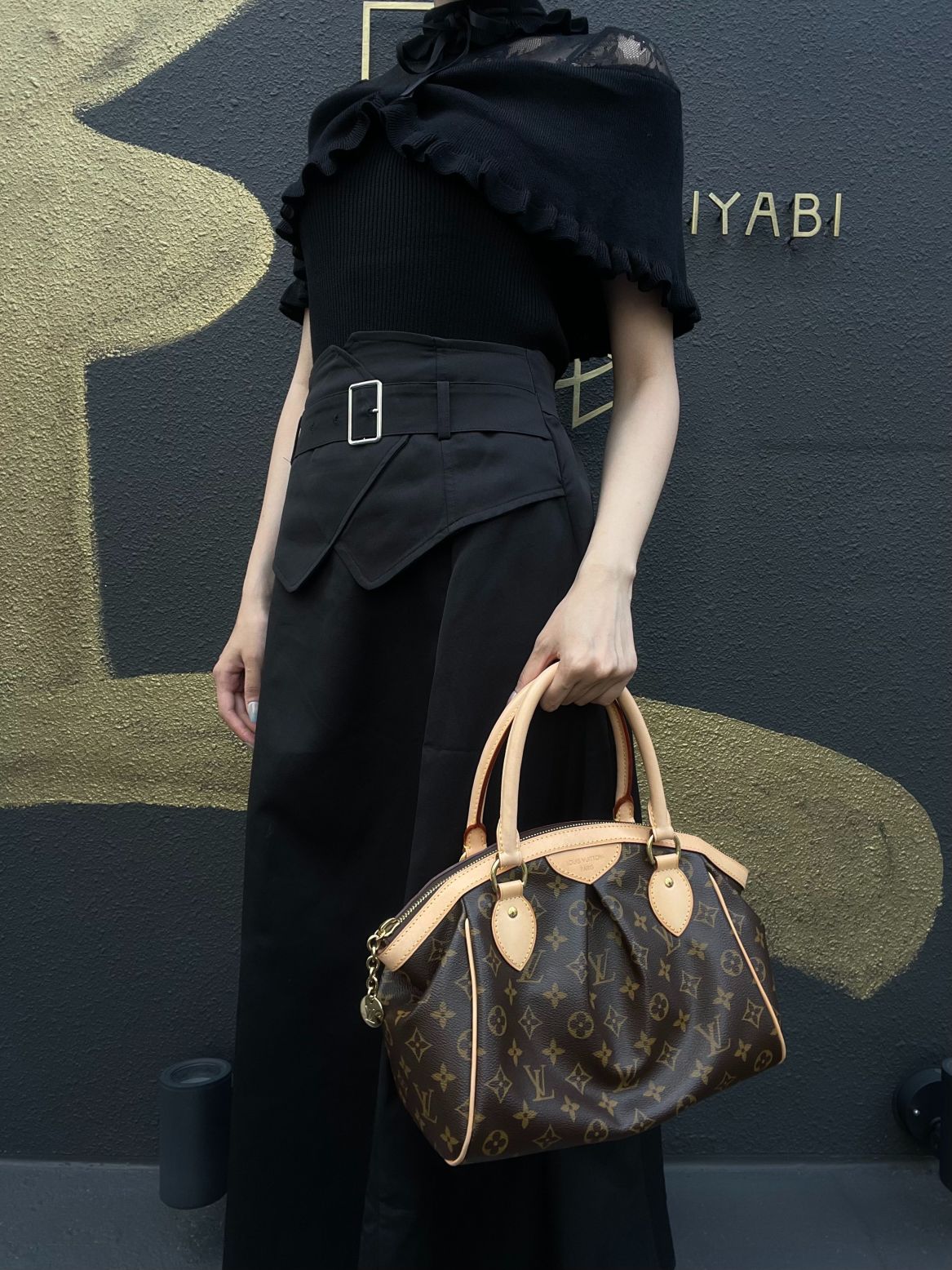 LOUIS VUITTON Monogram Canvas Leather Tivoli PM Handbag In Brown, With Original Dust Bag And Box