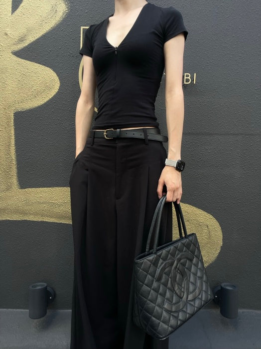 CHANEL Medallion Caviar Skin Quilted Tote Bag Black Grained Calfskin Gold Hardware CC Coin Charm Spacious Commute Iconic Timeless Vintage Classic Bag Included Original Guarantee Card