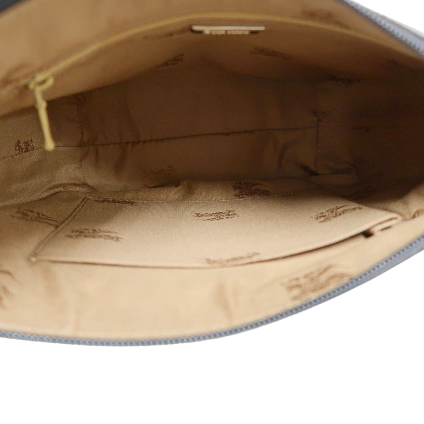 BURBERY  Check PVC Handbag Brown