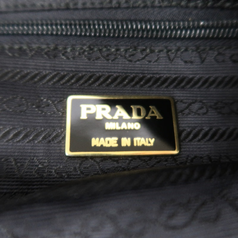 Prada Nylon Chain Shoulder Bag, Black with Gold-tone Hardware